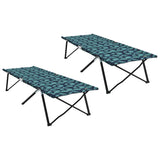 Letto da campeggio pieghevole Pieghevole 2 pcs Motivo a foglia