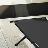 Letto da campeggio pieghevole 2 pcs Nero Tessuto Oxford