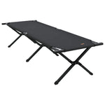Letto da campeggio pieghevole 2 pcs Nero Tessuto Oxford