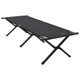Letto da campeggio pieghevole 2 pcs Nero Tessuto Oxford