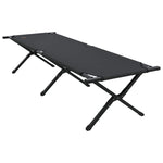 Letto da campeggio pieghevole 2 pcs Nero Tessuto Oxford