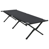 Letto da campeggio pieghevole 2 pcs Nero Tessuto Oxford