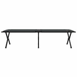 Letto da campeggio pieghevole 2 pcs Nero Tessuto Oxford