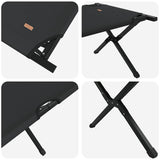 Letto da campeggio pieghevole Nero 210 x 80 x 46 cm
