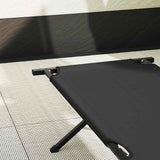 Letto da campeggio pieghevole Nero 210 x 80 x 46 cm
