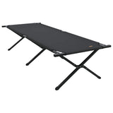 Letto da campeggio pieghevole Nero 210 x 80 x 46 cm