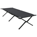 Letto da campeggio pieghevole Nero 210 x 80 x 46 cm
