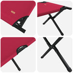 Letto da campeggio pieghevole Rosso Tessuto Oxford