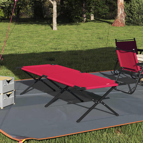 Letto da campeggio pieghevole Rosso Tessuto Oxford