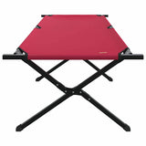 Letto da campeggio pieghevole Rosso Tessuto Oxford
