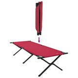 Letto da campeggio pieghevole Rosso Tessuto Oxford