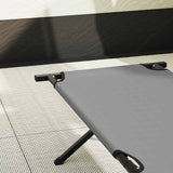 Letto da campeggio pieghevole Grigio 210 x 80 x 46 cm
