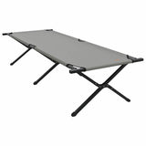 Letto da campeggio pieghevole Grigio 210 x 80 x 46 cm