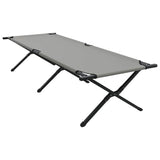 Letto da campeggio pieghevole Grigio 210 x 80 x 46 cm