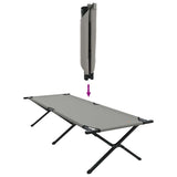 Letto da campeggio pieghevole Grigio 210 x 80 x 46 cm
