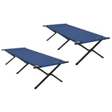 Letto da campeggio pieghevole Blu Tessuto Oxford