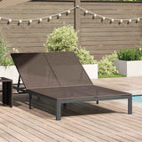 Lettino da Sole polyrattan Marrone