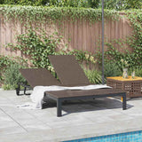Lettino da Sole polyrattan Marrone