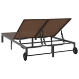 Lettino da Sole polyrattan Marrone