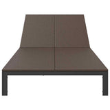 Lettino da Sole polyrattan Marrone