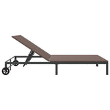 Lettino da Sole polyrattan Marrone
