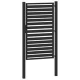 Cancello da Giardino con Serratura Nero 100x150 cm in Alluminio