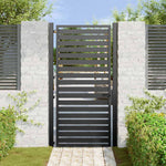 Cancello da Giardino con Serratura Nero 100x180 cm in Alluminio