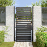 Cancello da Giardino con Serratura Nero 100x180 cm in Alluminio