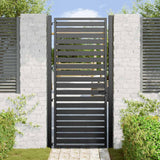 Cancello da Giardino con Serratura Nero 100x200 cm in Alluminio
