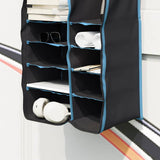Organizer da tenda appeso 10 tasche Nero 40,5 x 25 x 80 cm
