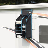 Organizer da tenda appeso 10 tasche Nero 40,5 x 25 x 80 cm