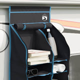 Organizer da tenda appeso 10 tasche Nero 40,5 x 25 x 80 cm