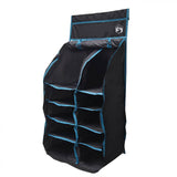 Organizer da tenda appeso 10 tasche Nero 40,5 x 25 x 80 cm
