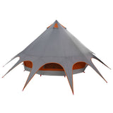 Tenda Teepee per 5 Persone con tetto Grigio e arancione