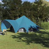 Tenda Teepee per 9 Persone Blu e Grigio 502 x 502 x 297 cm
