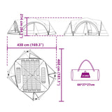 Tenda Familiare con tetto Grigio e arancione 460 x 430 x 214 cm
