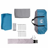 Tenda familiare per 4 persone Blu e Grigio 324 x 255 x 230 cm