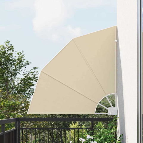 Schermo di Privacy per Balcone Beige 115 x 115 cm Tessuto