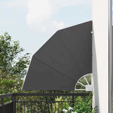 Schermo di Privacy per Balcone Nero 115 x 115 cm Tessuto