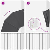 Schermo di Privacy per Balcone Nero 115 x 115 cm Tessuto