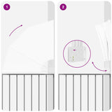 Schermo di Privacy per Balcone Bianco 115 x 115 cm Tessuto