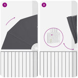 Schermo di Privacy per Balcone Nero 160 x 160 cm Tessuto