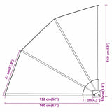 Schermo di Privacy per Balcone Verde scuro 160 x 160 cm Tessuto