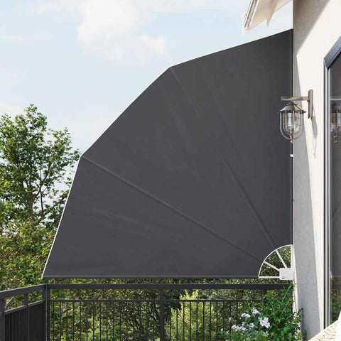 Schermo di Privacy per Balcone Nero 210 x 210 cm Tessuto
