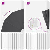 Schermo di Privacy per Balcone Nero 210 x 210 cm Tessuto