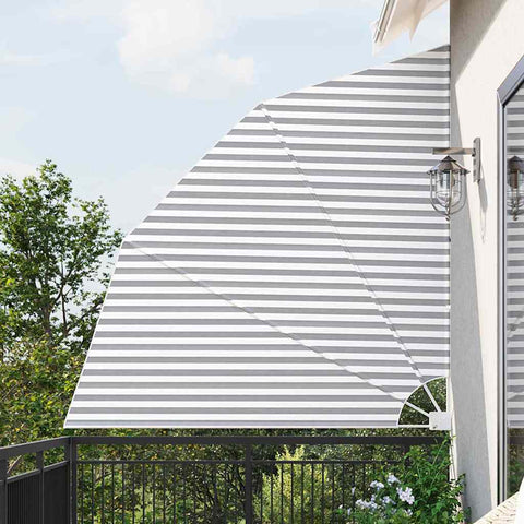 Schermo di Privacy per Balcone Antracite e bianco 210 x 210 cm