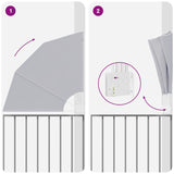 Schermo di Privacy per Balcone Grigio 115 x 115 cm Tessuto