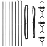 Palo per recinzione interrato 7 pcs Grigio