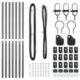 Palo per recinzione interrato 7 pcs Grigio