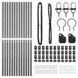 Palo della recinzione 13 pcs Grigio Acciaio